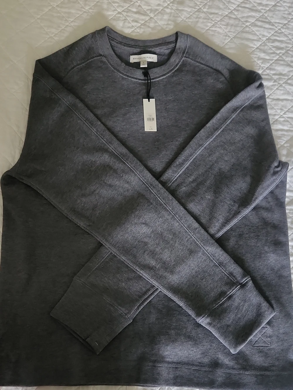 Banana Republic Men's Crewneck Sweatshirt - Charcoal
